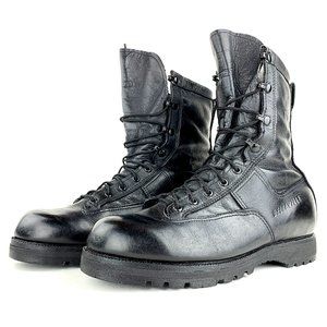 Belleville Mens Boots Black Leather Safety Toe Work Heavy Duty Lace Up Size 11W